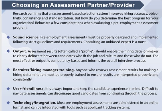 CMP - Chosing An Assessment Provider